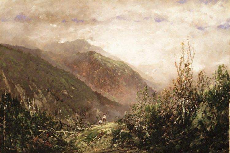 unknow artist Scene in the White Mountains Spain oil painting art